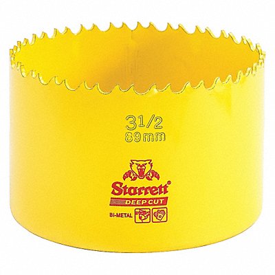 STARRETT DCH0312G Bi-Metal Deep Cut Hole Saw 3-1/2 89mm