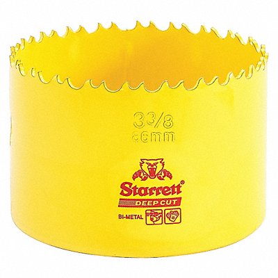 STARRETT DCH0338G Bi-Metal Deep Cut Hole Saw 3-3/8 86mm