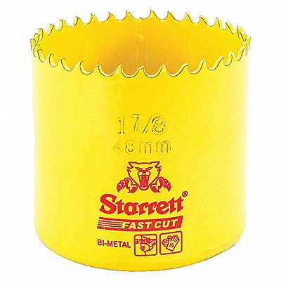 STARRETT FCH0178G Bi-Metal Fast Cut Hole Saw 1-7/8 48mm