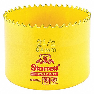 STARRETT FCH0212G Bi-Metal Fast Cut Hole Saw 2-1/2 64mm