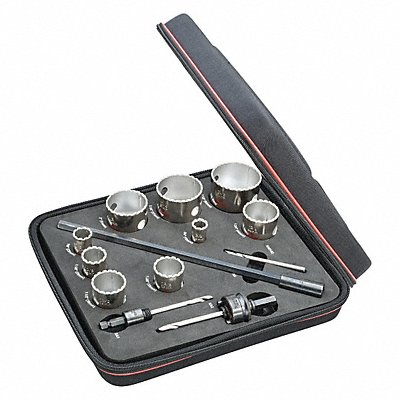 STARRETT KD09041N Diamond Grit 13 Piece Hole Saw Kit