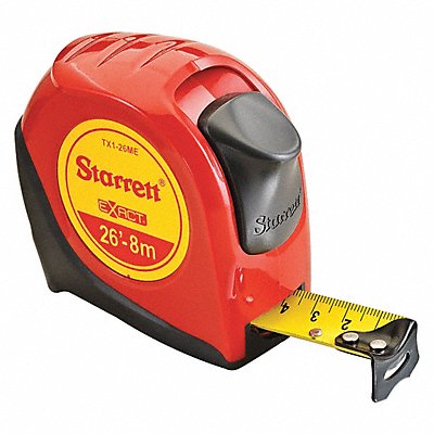 STARRETT KTX126MEN Tape Measure 1 x 26ft /8m 1/16mm