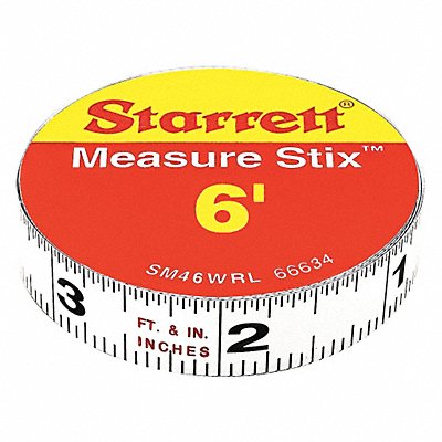 STARRETT SM46WRL Measuring Stick 1/2 x 6ft. Right-Left