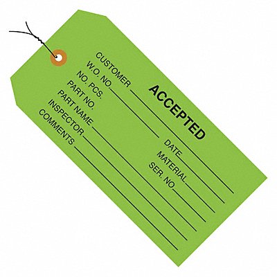 PARTNERS BRAND G20023 Tag Wired Accepted 4-3/4 x2-3/8 PK1000