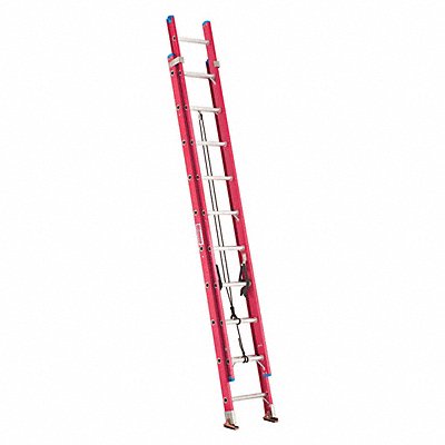 WESTWARD 44YY15 Extension Ladder Fiberglass 20 ft IA