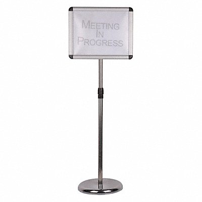 GRAINGER 44ZC27 Sign Holder Aluminum/Steel Pedestal
