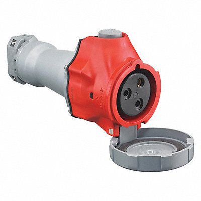 HUBBELL HBLS330C7W Pn Slv Connctr 30 A IEC Red 2Pl