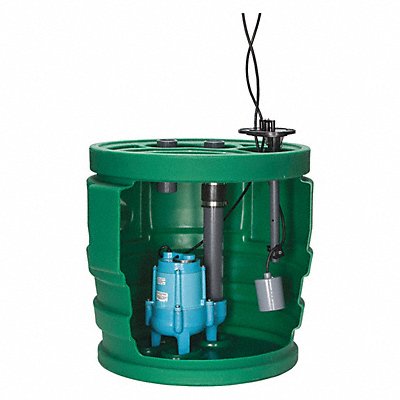 LITTLE GIANT 509673 Sewage Ejector System 2/5 hp 120V AC