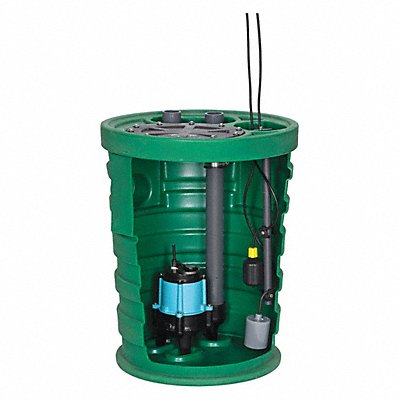 LITTLE GIANT 511662 Sewage Ejector System 1/2 hp 120V AC