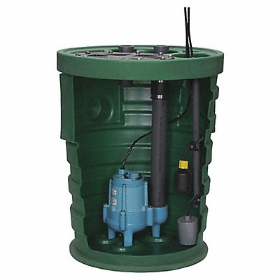 LITTLE GIANT 509679 Sewage Ejector System 2/5 hp 120V AC