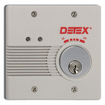 DETEX EAX2500FGreyWCYL Exit Door Alarm 12/24VDC Mortise Horn