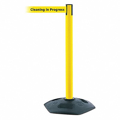 TENSABARRIER 88635MAXNOYCXC Barrier Post w/Belt Yellow w/Black Text