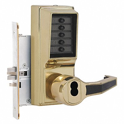 KABA SIMPLEX R8146B0341 Push Button Lockset 8000 Bright Brass