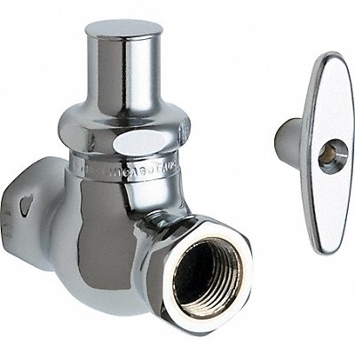 CHICAGO FAUCETS 45LKABCP Loose Key Stop Straight 1/2 Inx1/2 In