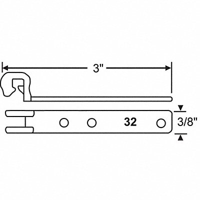 GRAINGER 70500 Tube Balance Bracket Tilt Window 3 L