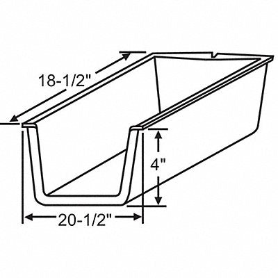 GRAINGER 4590 Drawer Insert 20-1/2 W x 18-1/2 D
