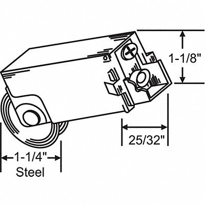 GRAINGER 9214 Roller Assembly Steel Plated