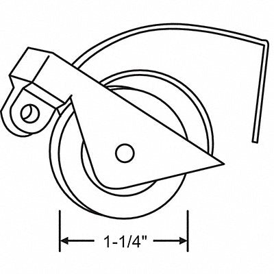 GRAINGER 10360 Roller Assembly Steel Plated