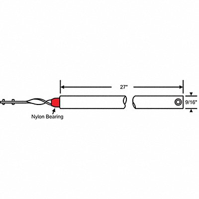 GRAINGER 8527R Tube Balance Tilt Window 28 L