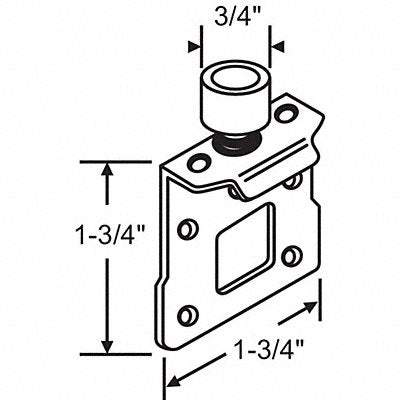 GRAINGER 267 Roller Bracket Steel Plated