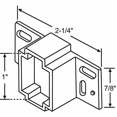 GRAINGER 4516 Drawer Track Bracket 1/4 H