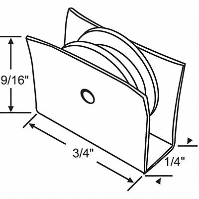 GRAINGER 52675 Roller Assembly Sliding Window 3/4 L