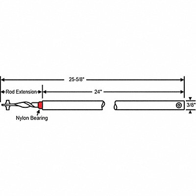 GRAINGER 76SMS24R Tube Balance Bearing 24-5/8 L