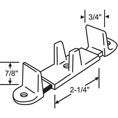 GRAINGER 82942 Floor Guide Nylon Unfinished PK2