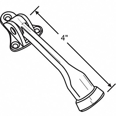 GRAINGER 90010823 Door Stop Door Mount Plated