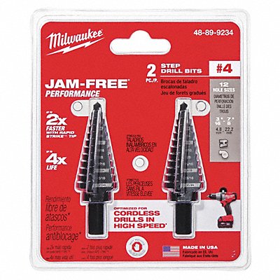 MILWAUKEE 48899234 Drill Bit Set 3/16 /7/8 Bit Sizes PK2