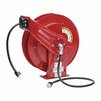 REELCRAFT L700751233A Cord Reel 75ft 12 AWG Connector 120VAC