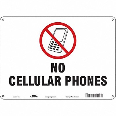 CONDOR 451N73 Safety Sign 10 in x 14 in Aluminum