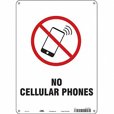 CONDOR 451N81 Safety Sign 14 in x 10 in Aluminum