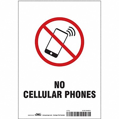 CONDOR 451N85 Safety Sign 10 in x 7 in Vinyl