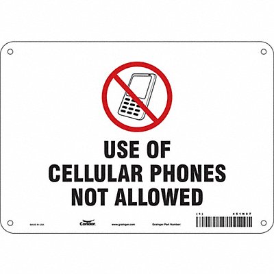 CONDOR 451N87 Safety Sign 7 in x 10 in Aluminum