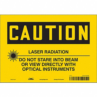 CONDOR 451P95 Safety Sign 7 inx10 in Vinyl