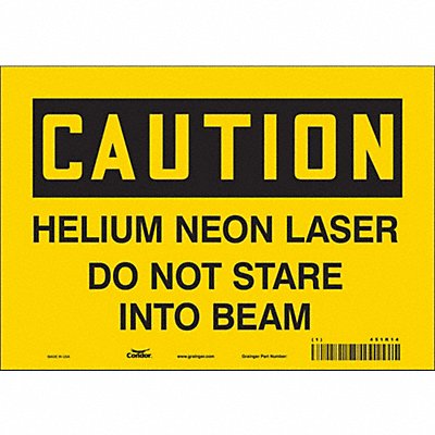 CONDOR 451R14 Safety Sign 7 in x 10 in Vinyl