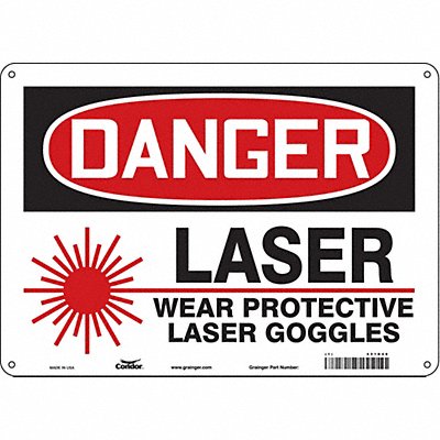 CONDOR 451R48 Safety Sign 10 in x 14 in Vinyl