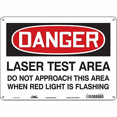 CONDOR 451T02 Safety Sign 10 in x 14 in Polyethylene
