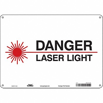 CONDOR 451T19 Safety Sign 10 inx14 in Polyethylene