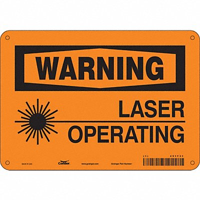 CONDOR 451T31 Safety Sign 7 inx10 in Polyethylene