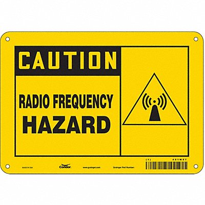CONDOR 451W97 Safety Sign 7 inx10 in Polyethylene