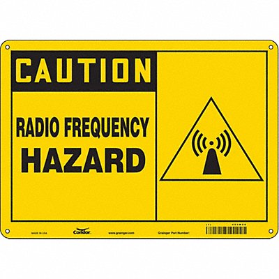 CONDOR 451W98 Safety Sign 10 in x 14 in Polyethylene