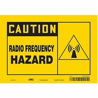 CONDOR 451W99 Safety Sign 7 inx10 in Vinyl