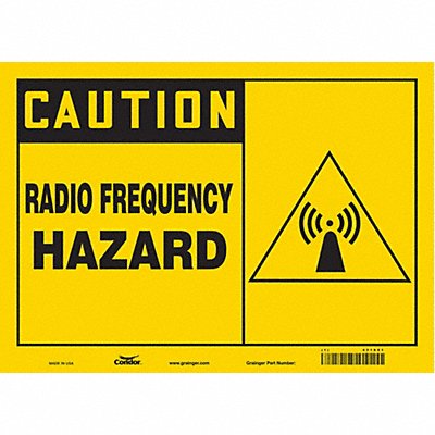 CONDOR 451X01 Safety Sign 10 inx14 in Vinyl
