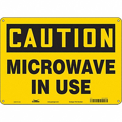 CONDOR 451X03 Safety Sign 10 inx14 in Aluminum
