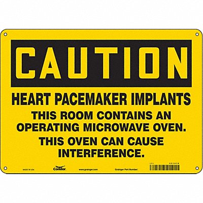 CONDOR 451X18 Safety Sign 10 in x 14 in Polyethylene
