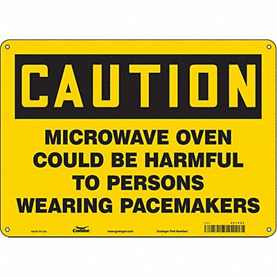 CONDOR 451X22 Safety Sign 10 in x 14 in Aluminum