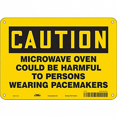 CONDOR 451X23 Safety Sign 7 inx10 in Polyethylene
