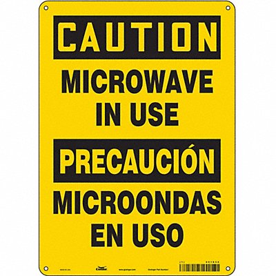 CONDOR 451X34 Safety Sign 10 in x 14 in Aluminum